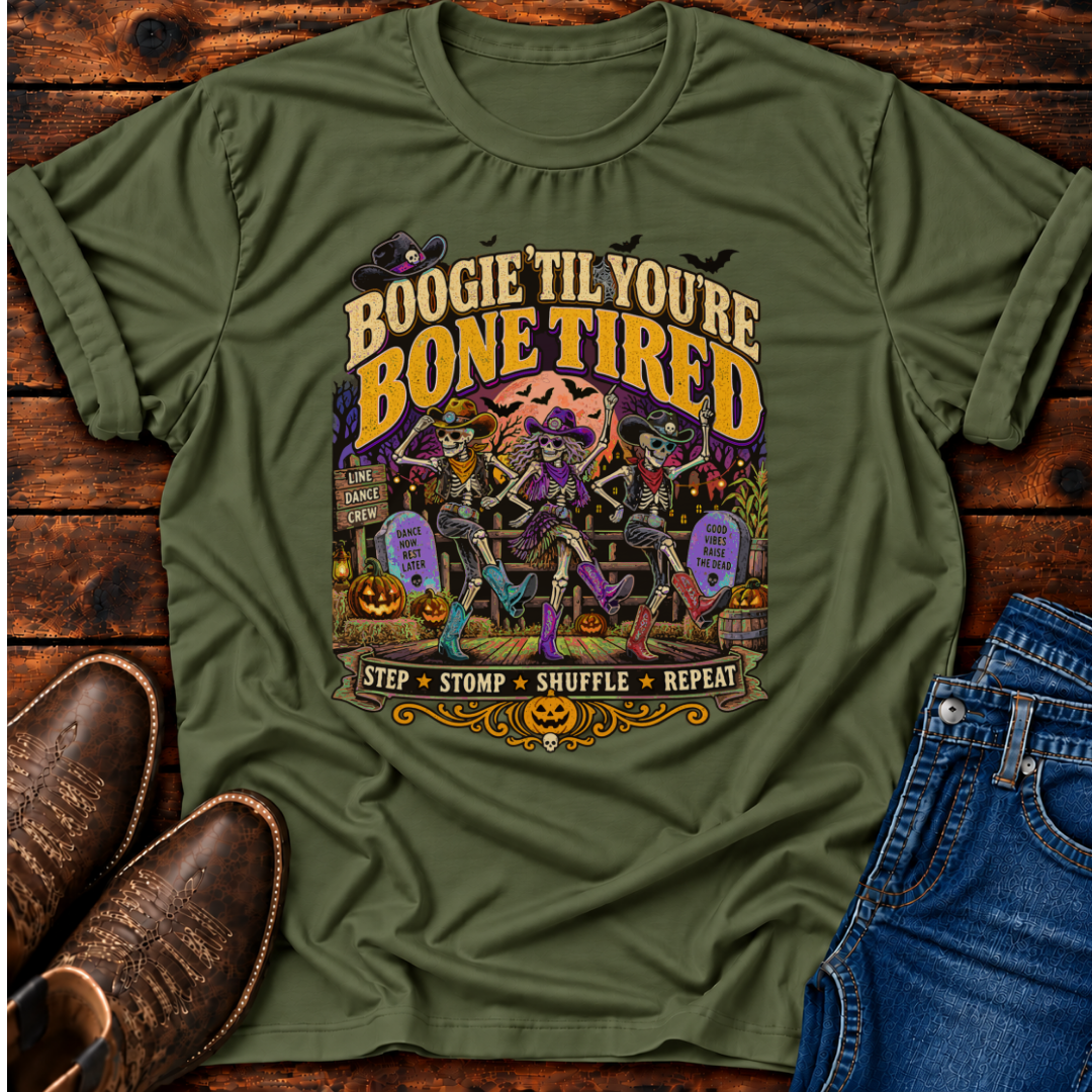 Boogie 'Til You're Bone Tired Halloween T-Shirt