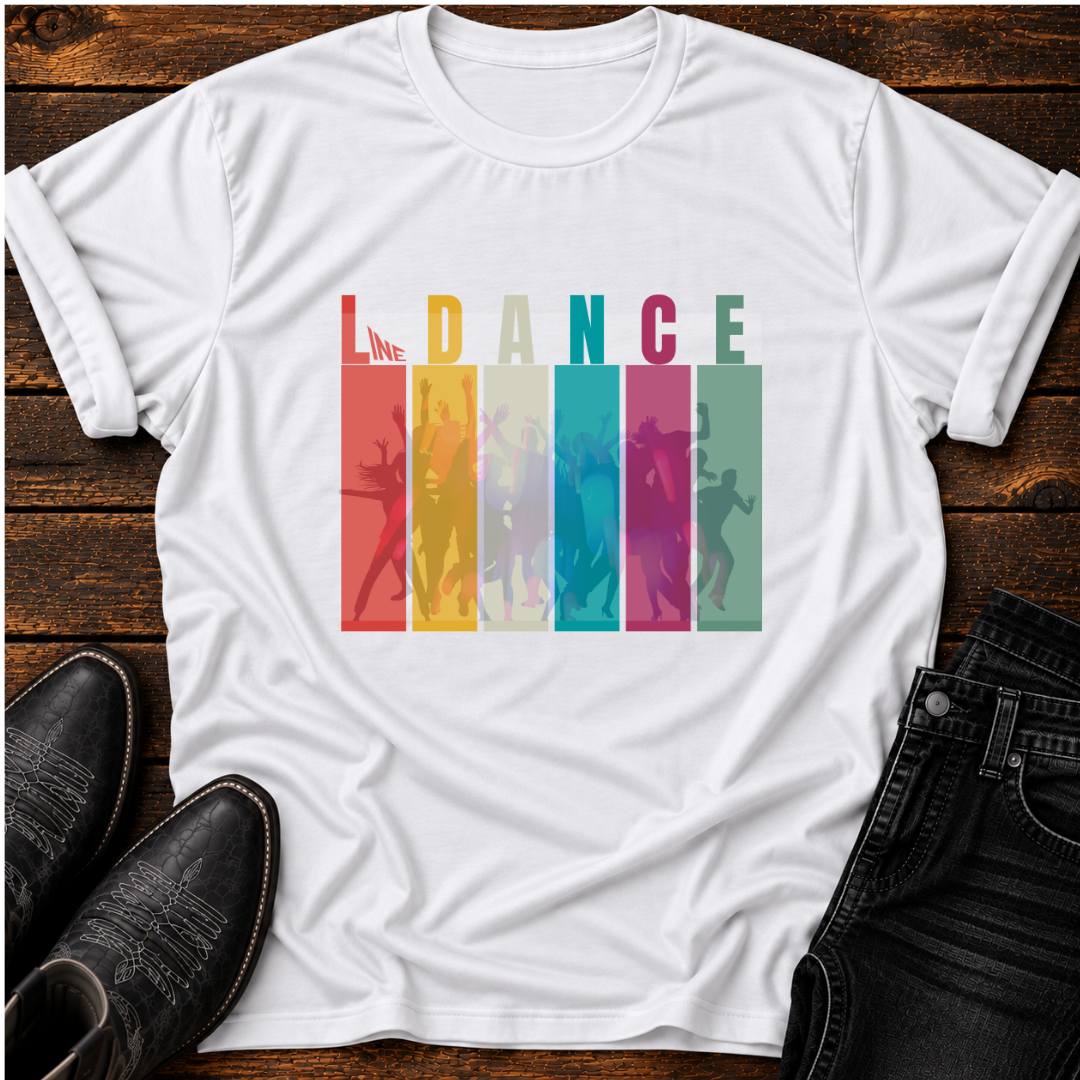 Line Dance Rainbow Rectangles T-Shirt