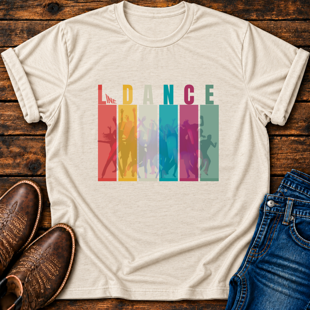 Line Dance Rainbow Rectangles T-Shirt